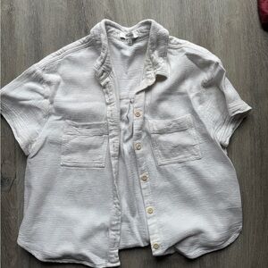 Madewell Textured White Top